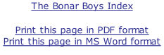 The Bonar Boys Index  Print this page in PDF format Print this page in MS Word format